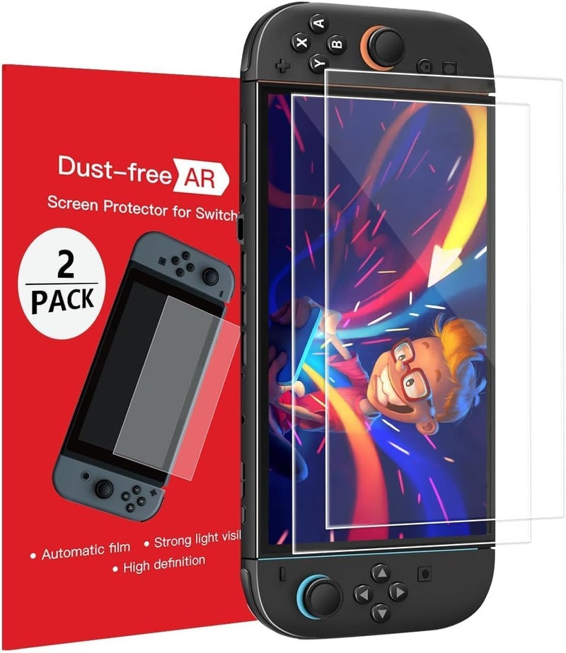 Phimoos [2 Pack] Anti-Reflective AR Screen Protector for Nintendo Switch 2 [2025, 7.9 Inch], Anti-Glare Soft Film with AR Coating, Anti-Blue Light, Bubble-Free, Touch Sensitive & Ultra-Thin (0.17mm) - Image 1